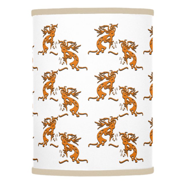 Kokopelli With Musical Notes Artwork Lamp Shade (Front)