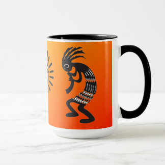 Kokopelli With Native American Sun Symbol Mug