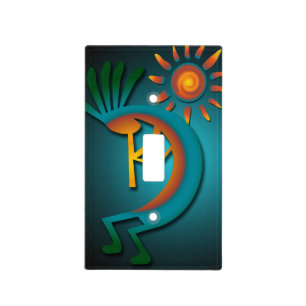 Kokopelli with Sun Light Switch Cover