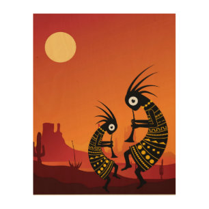 Kokopelli Wood Wall Art