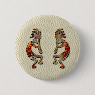 "Kokopelli's Flute" Button