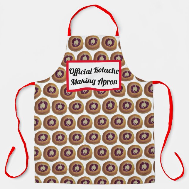 Kolache covered kitchen apron (Front)
