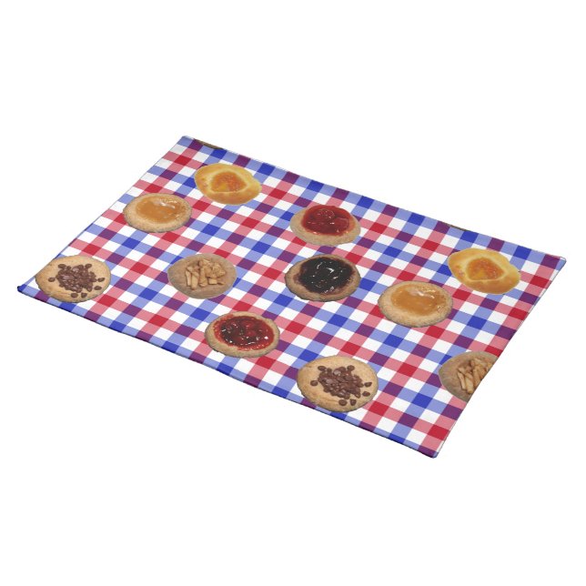 Kolaches on Czech Checks placemats (On Table)