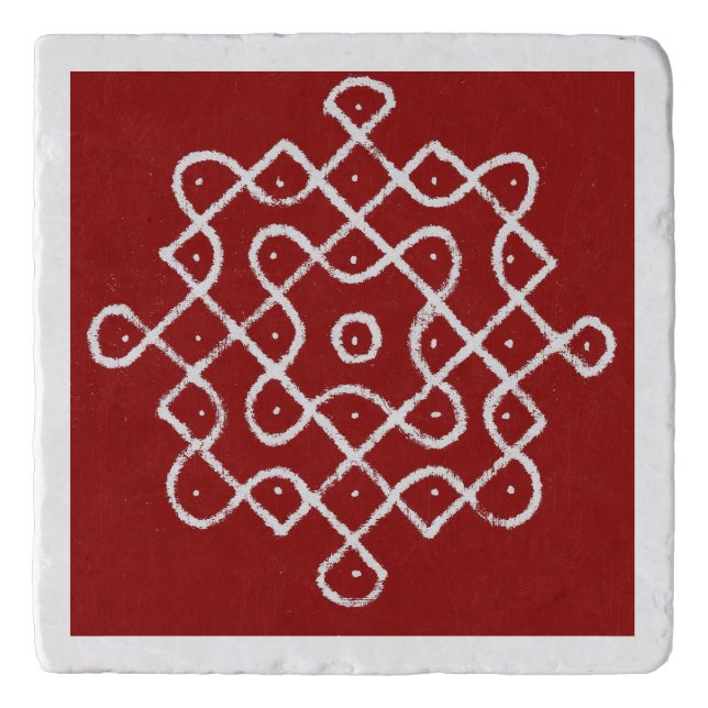 Kolam Rangoli Trivet (Front)
