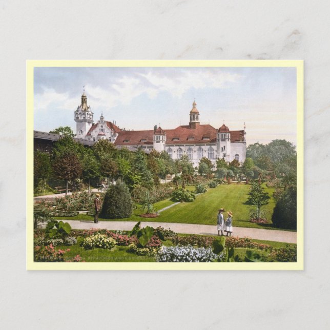 Kolberg Strandschloss Rosengarten Postcard (Front)