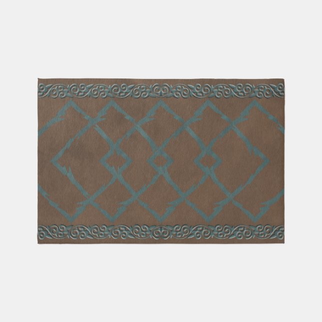 Kolbie jade encrusted brown sable rug (Front)