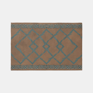 Kolbie jade encrusted deep walnut rug