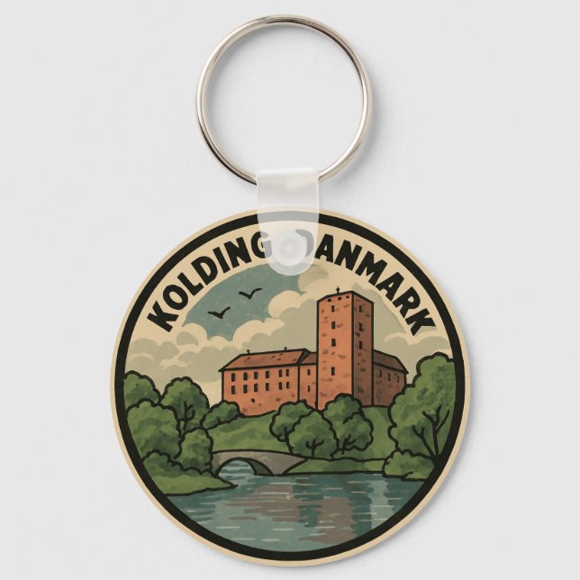 Kolding Denmark Castle Keychain (Front)