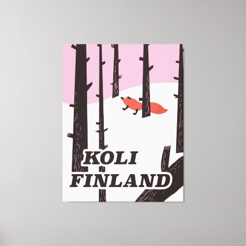 Koli Finland vintage travel poster Canvas Print