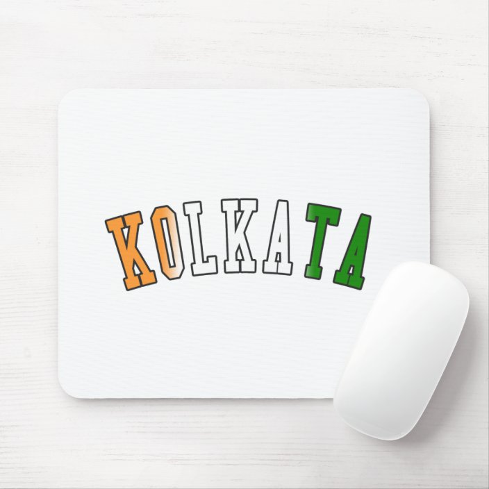 Kolkata in India National Flag Colors Mousepad