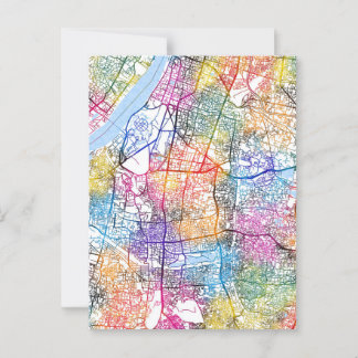 Kolkata West Bengal City Map Postcard