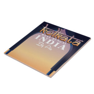 Kolkata - West Bengal India vacation poster Ceramic Tile