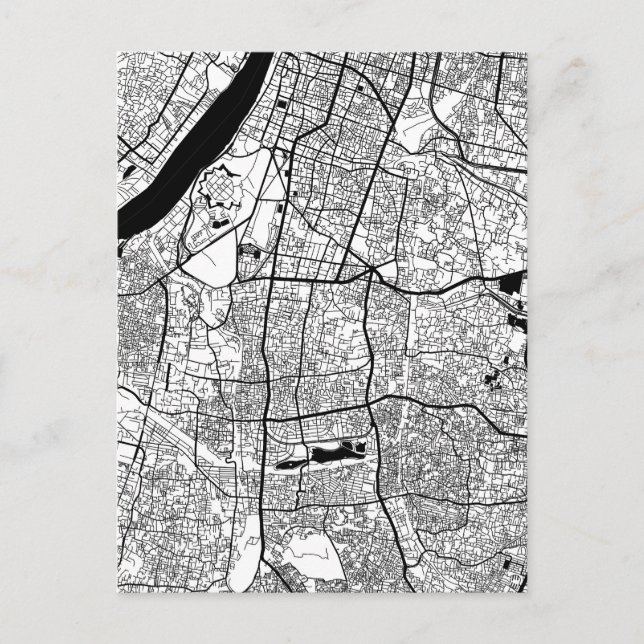 Kolkata West Bengal Map Postcard (Front)