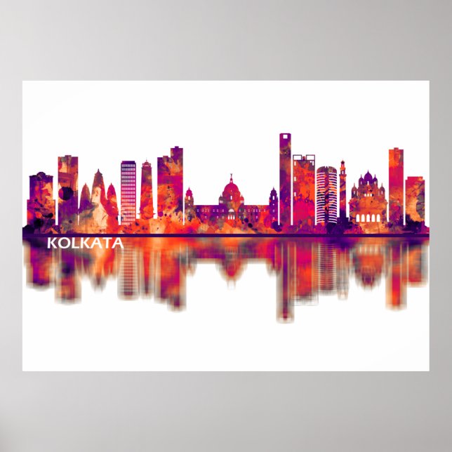 Kolkata West Bengal Skyline Poster (Front)