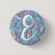 Kolmio (cool colors) Personalized Button