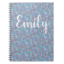 Kolmio (cool colors) Personalized Notebook