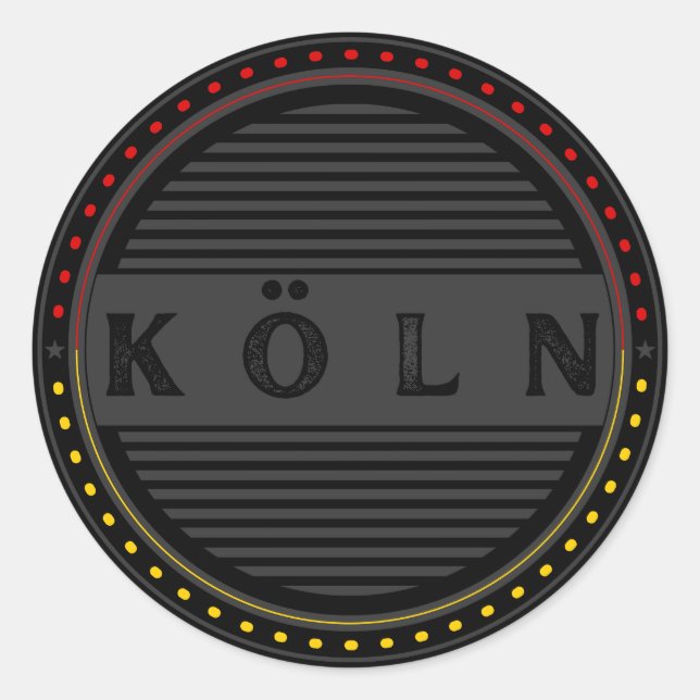 Köln City Pride Emblem – German Identity Classic Round Sticker (Front)