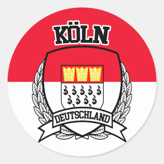 Köln Classic Round Sticker (Front)