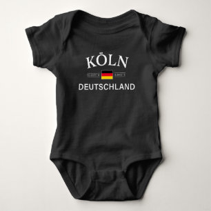 Koln (Cologne) Deutschland Coordinates German Baby Bodysuit