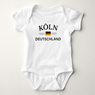 Koln (Cologne) Deutschland Coordinates German Baby Bodysuit