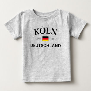 Koln (Cologne) Deutschland Coordinates German Baby T-Shirt