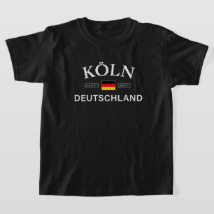 Koln (Cologne) Deutschland Coordinates German Kids T-Shirt