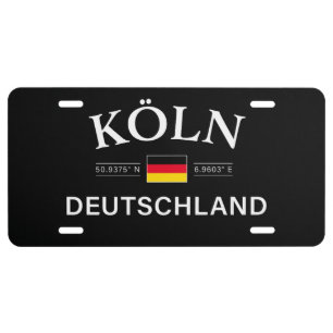 Koln (Cologne) Deutschland Coordinates German License Plate
