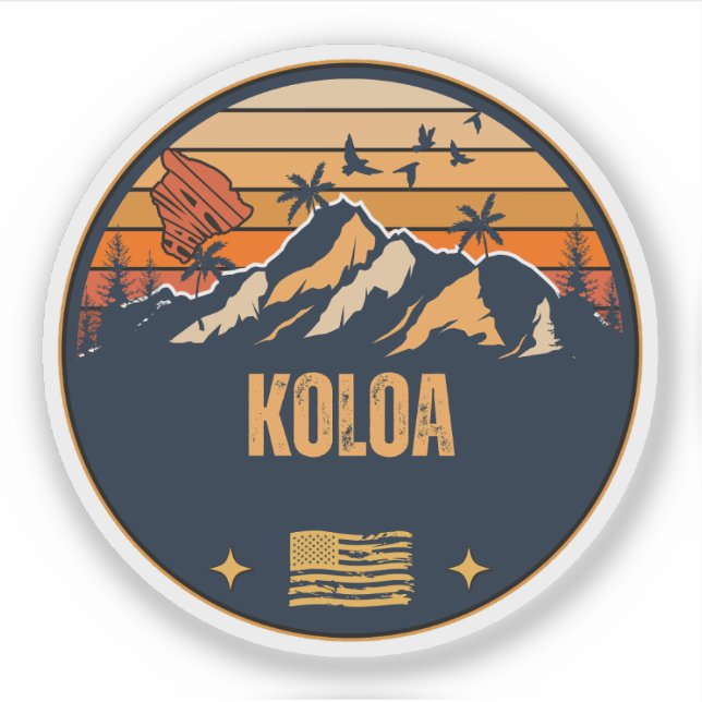Koloa, Hawaii Sticker (Front)