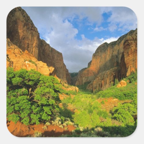 Kolob Canyon at Zion Canyon in Zion National Square Sticker