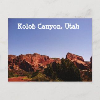Kolob Canyon, Utah Postcard - Beautiful Landscape