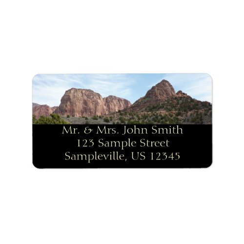 Kolob Canyons at Zion National Park Label