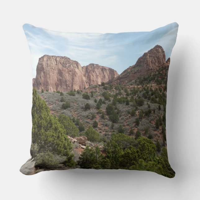 Kolob Canyons at Zion National Park Throw Pillow (Front)