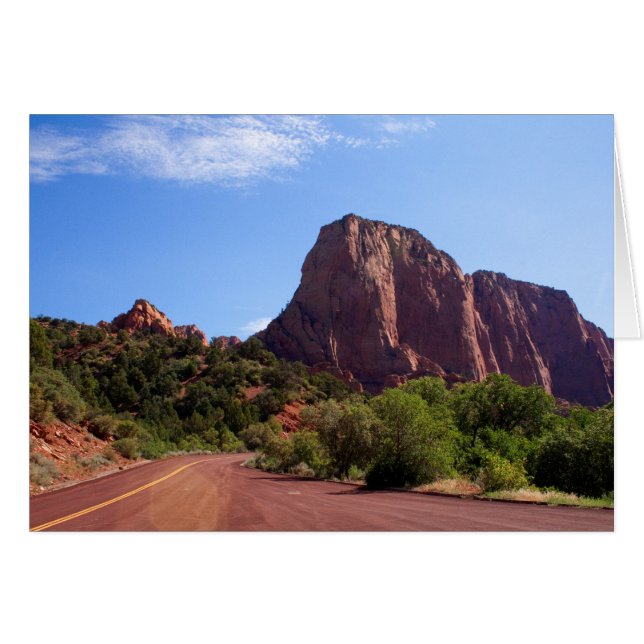 Kolob Canyons Road/Best Wishes (Template) Cards (Front Horizontal)