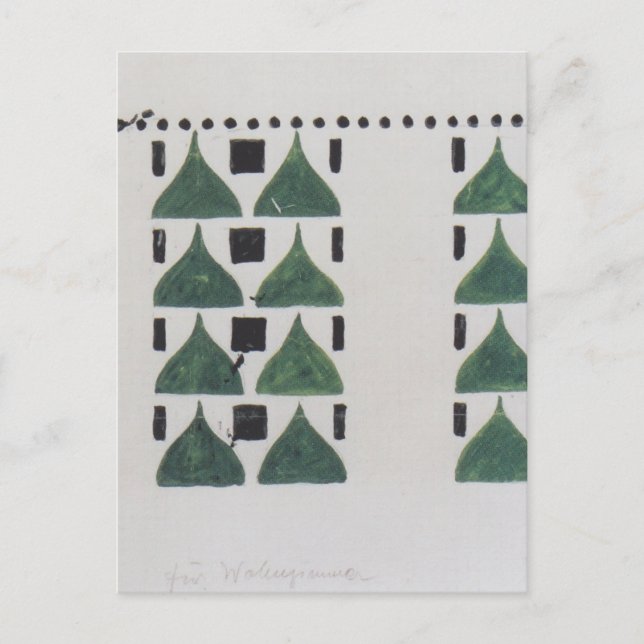 Koloman Moser- Draft for wall decoration Postcard (Front)