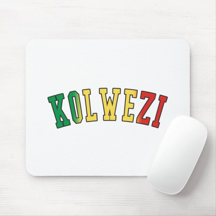 Kolwezi in Congo National Flag Colors Mousepad