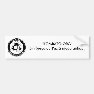 Kombato.org adhesive bumper sticker