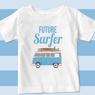 Kombi retro Surf theme Baby T-Shirt