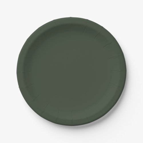 Kombu Green Solid Color Paper Plates