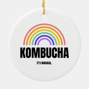 Kombucha, Fermented Tea, Mushroom tea, Probiotic Ceramic Ornament