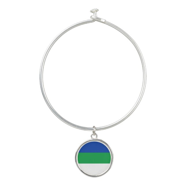 Komi Republic Flag Bangle Bracelet (Front)