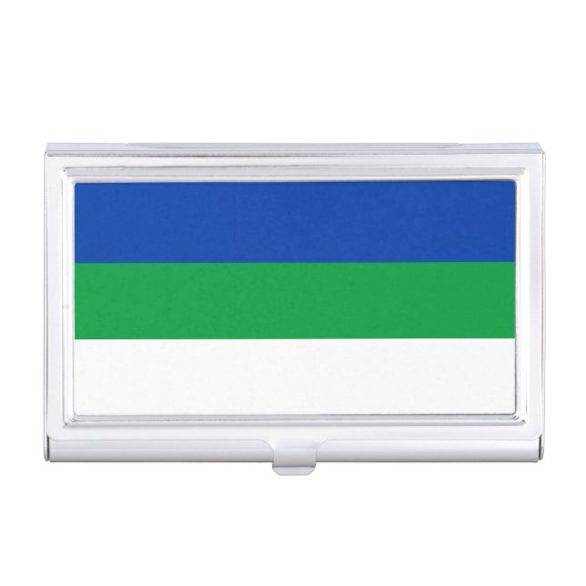 Komi Republic Flag Business Card Case (Front)