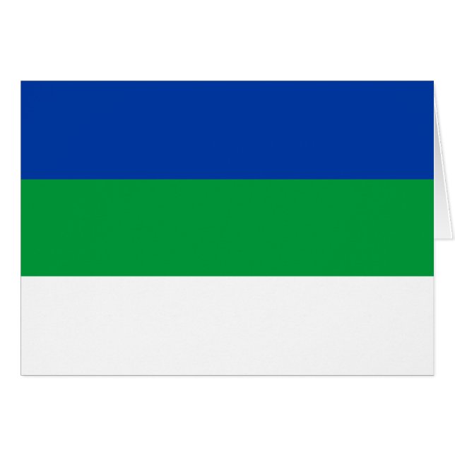 Komi Republic Flag Cards (Front Horizontal)
