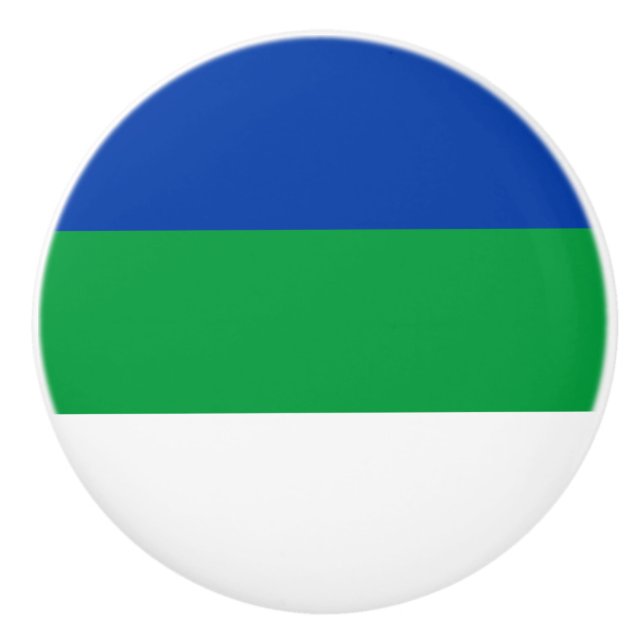 Komi Republic Flag Ceramic Knob (Front)