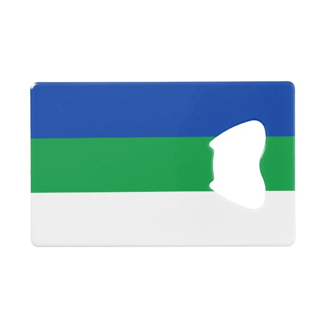 Komi Republic Flag Credit Card Bottle Opener (Front (Horizontal))