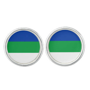 Komi Republic Flag Cufflinks