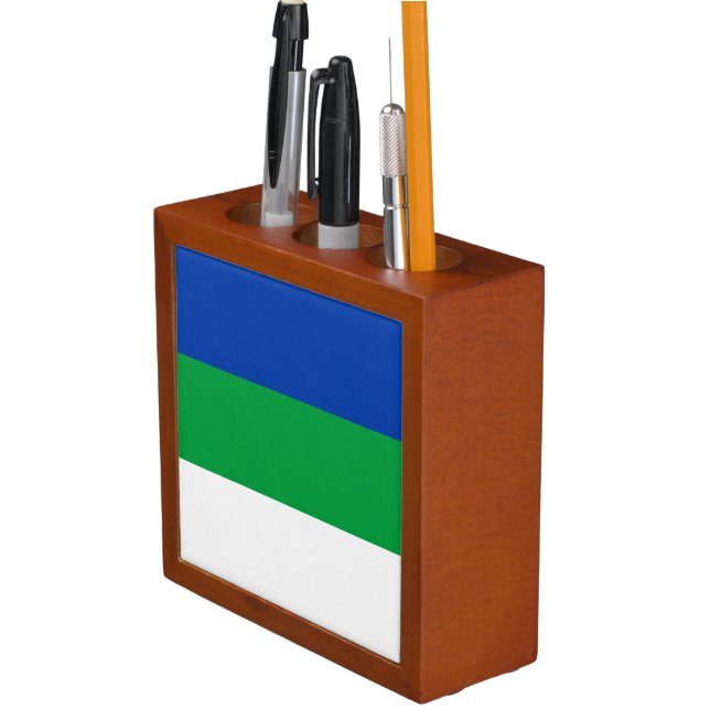 Komi Republic Flag Desk Organizer (In Situ)