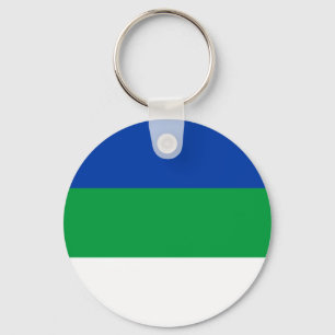 Komi Republic Flag Keychain