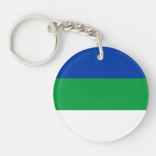 Komi Republic Flag Keychain