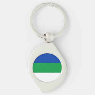 Komi Republic Flag Keychain