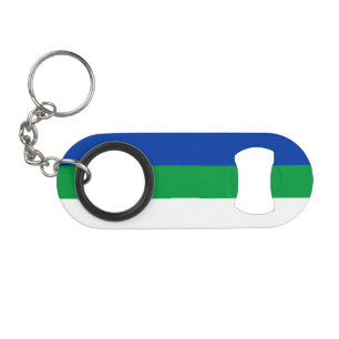 Komi Republic Flag Keychain Bottle Opener